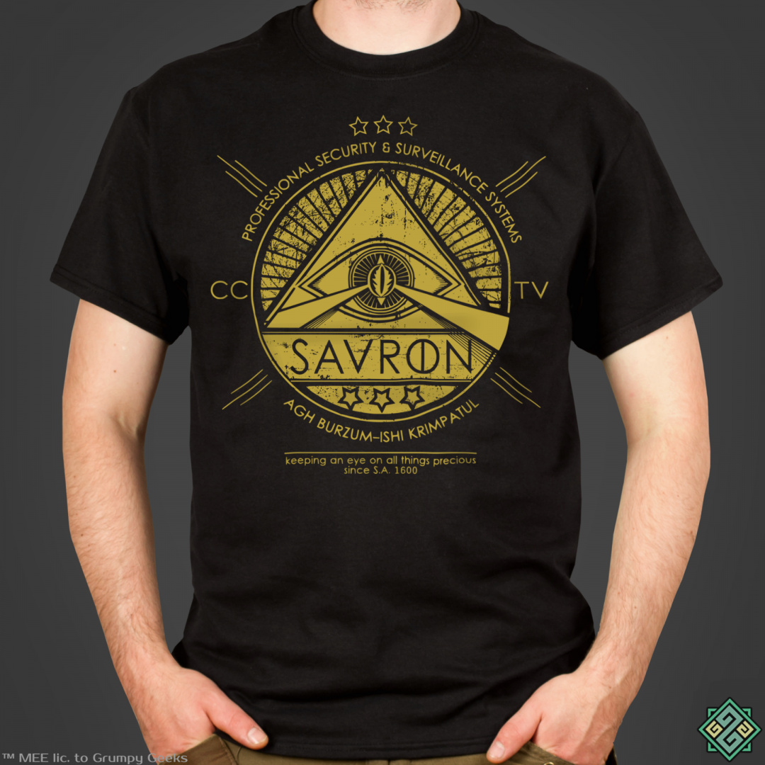 Deliberately Footpad Saucer Sauron™ Security t-shirt - Middle-earth™ collection | Grumpy Geeks